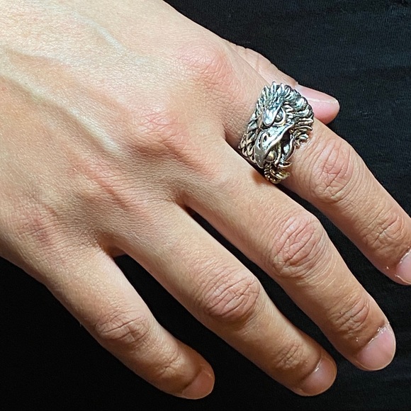 Freedom Bird EAGLE GQ RING Silver Oxidized 9.5 NEW